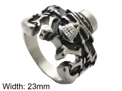 HY Jewelry Wholesale Stainless Steel 316L Skull Rings-HY0001R402