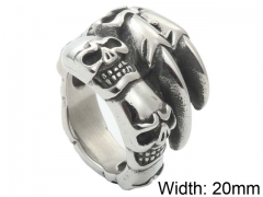 HY Jewelry Wholesale Stainless Steel 316L Skull Rings-HY0001R391