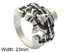 HY Jewelry Wholesale Stainless Steel 316L Skull Rings-HY0001R272
