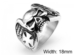 HY Jewelry Wholesale Stainless Steel 316L Skull Rings-HY0001R148