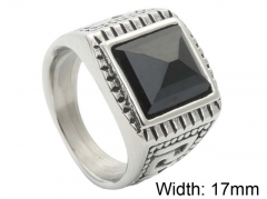HY Wholesale 316L Stainless Steel CZ Rings-HY0001R388