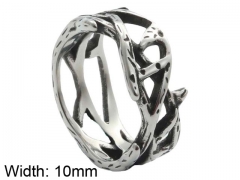 HY Wholesale 316L Stainless Steel Hollow Rings-HY0001R344