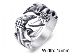 HY Wholesale Jewelry Stainless Steel 316L Animal Rings-HY0001R074