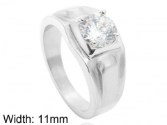 HY Wholesale 316L Stainless Steel CZ Rings-HY0001R423