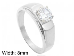 HY Wholesale 316L Stainless Steel CZ Rings-HY0001R421