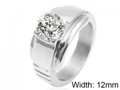 HY Wholesale 316L Stainless Steel CZ Rings-HY0001R190