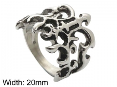 HY Wholesale 316L Stainless Steel Hollow Rings-HY0001R412