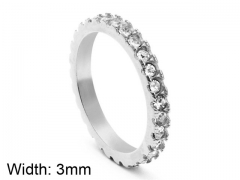HY Wholesale 316L Stainless Steel CZ Rings-HY0001R196