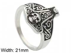 HY Jewelry Wholesale Stainless Steel 316L Skull Rings-HY0001R261