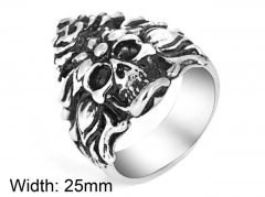 HY Jewelry Wholesale Stainless Steel 316L Skull Rings-HY0001R087