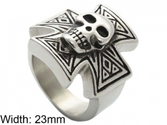 HY Jewelry Wholesale Stainless Steel 316L Skull Rings-HY0001R411