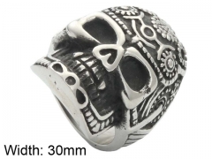 HY Jewelry Wholesale Stainless Steel 316L Skull Rings-HY0001R389