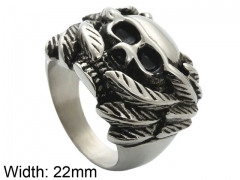 HY Jewelry Wholesale Stainless Steel 316L Skull Rings-HY0001R282