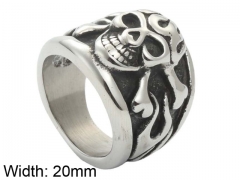 HY Jewelry Wholesale Stainless Steel 316L Skull Rings-HY0001R317