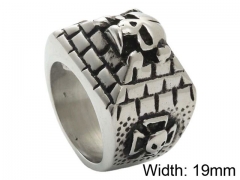 HY Jewelry Wholesale Stainless Steel 316L Skull Rings-HY0001R323
