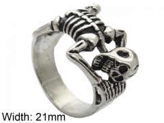 HY Jewelry Wholesale Stainless Steel 316L Skull Rings-HY0001R362