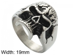 HY Jewelry Wholesale Stainless Steel 316L Skull Rings-HY0001R290