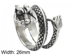 HY Wholesale Jewelry Stainless Steel 316L Animal Rings-HY0001R259