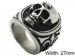 HY Jewelry Wholesale Stainless Steel 316L Skull Rings-HY0001R397