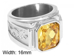 HY Wholesale 316L Stainless Steel CZ Rings-HY0001R167