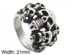 HY Jewelry Wholesale Stainless Steel 316L Skull Rings-HY0001R270
