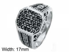HY Wholesale 316L Stainless Steel CZ Rings-HY0001R088