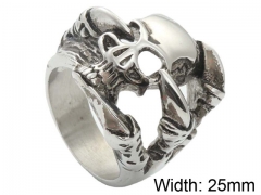 HY Jewelry Wholesale Stainless Steel 316L Skull Rings-HY0001R387