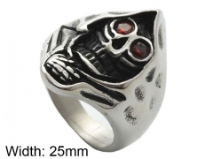 HY Jewelry Wholesale Stainless Steel 316L Skull Rings-HY0001R372