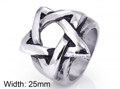 HY Wholesale 316L Stainless Steel Hollow Rings-HY0001R095