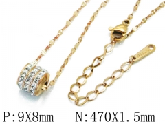 HY Wholesale Stainless Steel 316L CZ Necklaces-HY43N0018PF