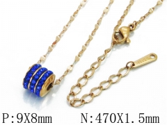 HY Wholesale Stainless Steel 316L CZ Necklaces-HY43N0021PD