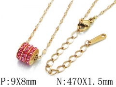 HY Wholesale Stainless Steel 316L CZ Necklaces-HY43N0019PG