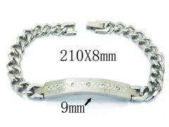HY Wholesale 316L Stainless Steel ID Bracelets-HY43B0001PQ