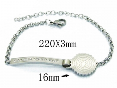 HY Wholesale 316L Stainless Steel ID Bracelets-HY43B0005NX