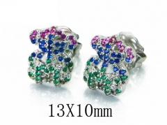 HY Wholesale Stainless Steel Bear Earrings-HY90E0278HME