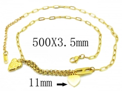 HY Wholesale Stainless Steel 316L Lover Necklaces-HY43N0030PA