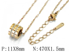 HY Wholesale Stainless Steel 316L CZ Necklaces-HY43N0014PR