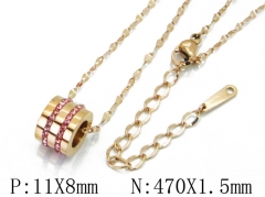 HY Wholesale Stainless Steel 316L CZ Necklaces-HY43N0016PE