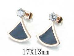 HY Stainless Steel Small Crystal Stud-HY47E0086NB