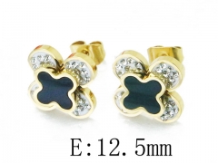 HY Stainless Steel Small Crystal Stud-HY47E0112OY