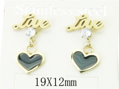 HY Wholesale 316L Stainless Steel Drops Earrings-HY47E0106NA