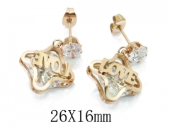 HY Stainless Steel Small Crystal Stud-HY47E0073OZ