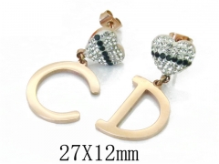 HY Wholesale 316L Stainless Steel Drops Earrings-HY47E0075N5