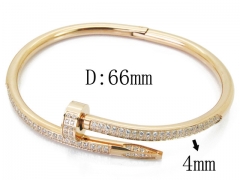 HY Wholesale Stainless Steel 316L Bangle(Crystal)-HY14B0206LME