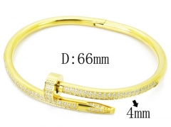 HY Wholesale Stainless Steel 316L Bangle(Crystal)-HY14B0205LMS