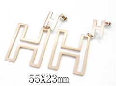 HY Wholesale 316L Stainless Steel Drops Earrings-HY47E0058NE