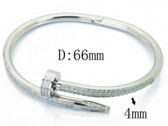 HY Wholesale Stainless Steel 316L Bangle(Crystal)-HY14B0204LKQ