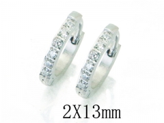 HY Stainless Steel 316L Huggie Hoop Earrings-HY06E1666HBB