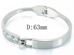 HY Wholesale Stainless Steel 316L Bangle(Crystal)-HY14B0207HMQ
