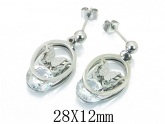 HY Stainless Steel Small Crystal Stud-HY47E0071NR